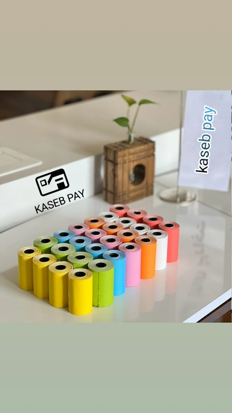 رول کاغذ حرارتی کارتخوان رنگی